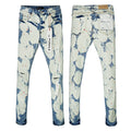 Purple Brand Blue and White Bleach Wash Jeans