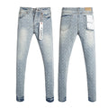 Purple Brand Light Wash Monogram Jeans