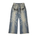 Hellstar Blue Flame Panel Jeans