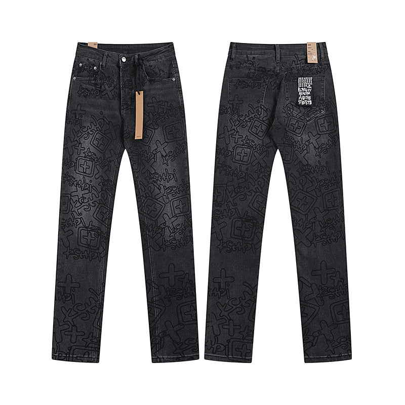 Ksubi Washed Black Textured Jeans