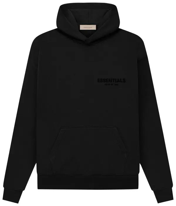 Fear of God Essentials Logo Hoodie - Black Tonal