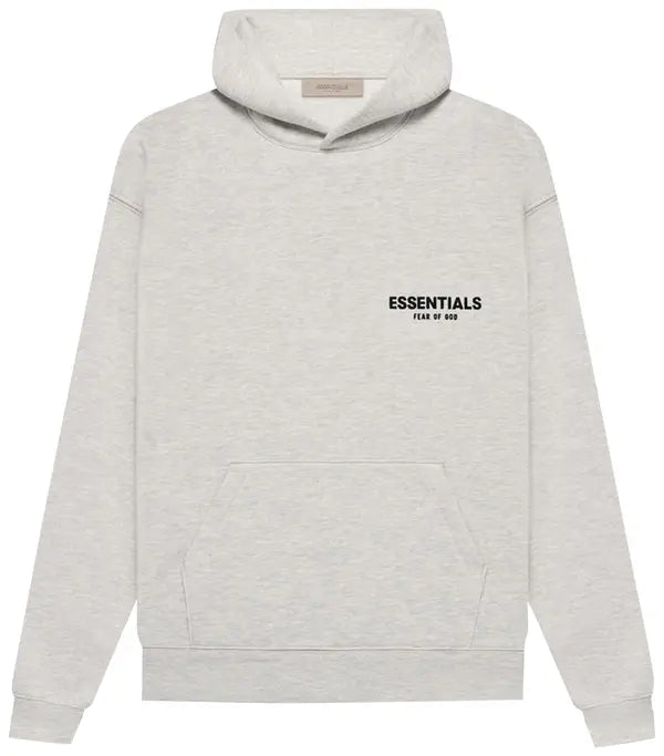 Fear of God Essentials Logo Hoodie - Light Heather Oatmeal