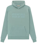 Fear of God Essentials Logo Hoodie - Mint with White Logo