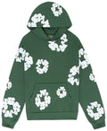 Denim Tears Cotton Wreath Hoodie - Green and White