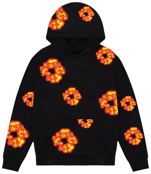 Denim Tears Cotton Wreath Hoodie - Black and Orange