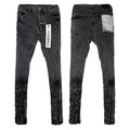 Purple Brand Washed Black Textured Skinny Jeans