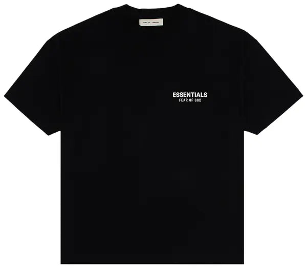 Fear of God Essentials Logo T-Shirt - Black with White Logo