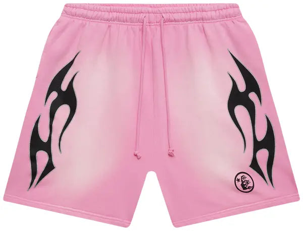 Hellstar Flame Shorts Pink