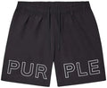 Purple Brand Black Outline Logo Shorts