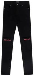 RTA Black RIP Red Jeans