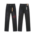 Ksubi Red Logo Distressed Black Jeans