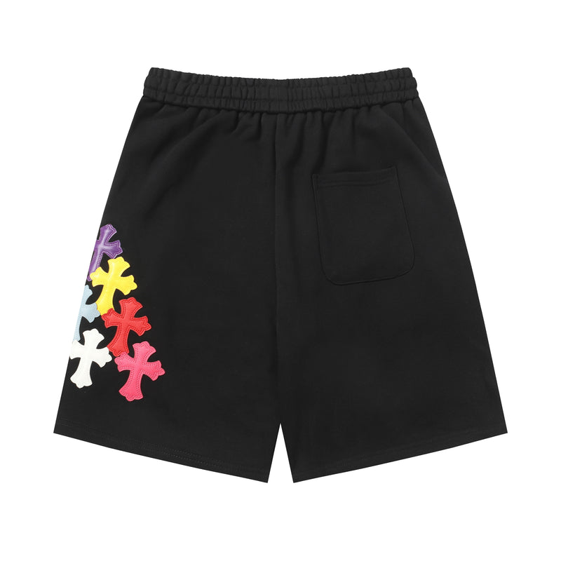 Chrome Hearts Multicolor Cross Sweat Shorts - Black view 2