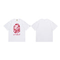 BAPE Pink Camo Ape Head Logo T-Shirt - White