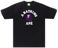 BAPE Purple Camo College T-Shirt - Black