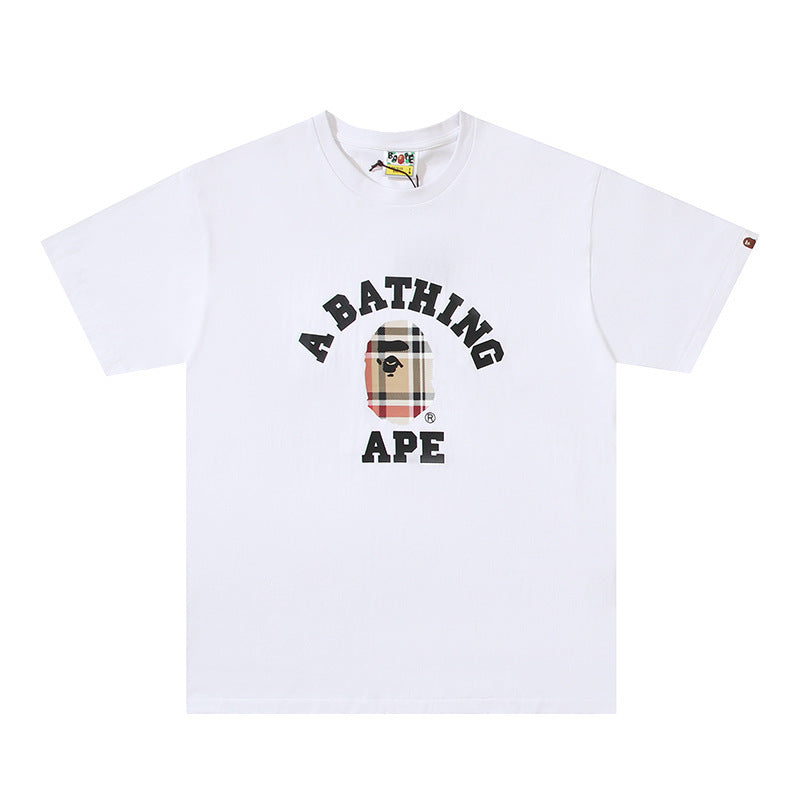 BAPE Check College T-Shirt White