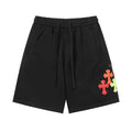 Chrome Hearts Multicolor Cross Sweat Shorts - Black
