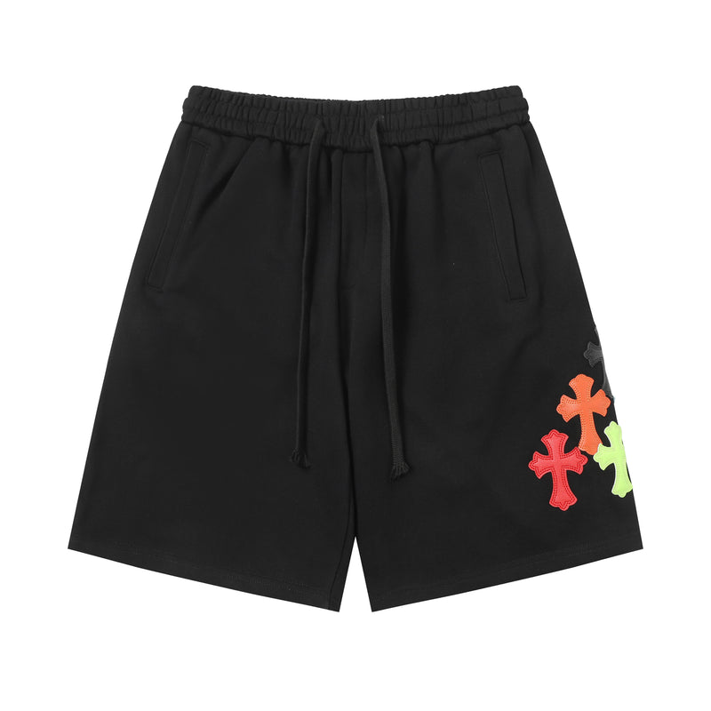Chrome Hearts Multicolor Cross Sweat Shorts - Black