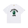 BAPE College Camo Ape Head T-Shirt White and Green