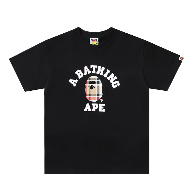 BAPE Check College T-Shirt - Black