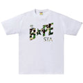 BAPE Green Camo BAPE STA Logo T-Shirt - White