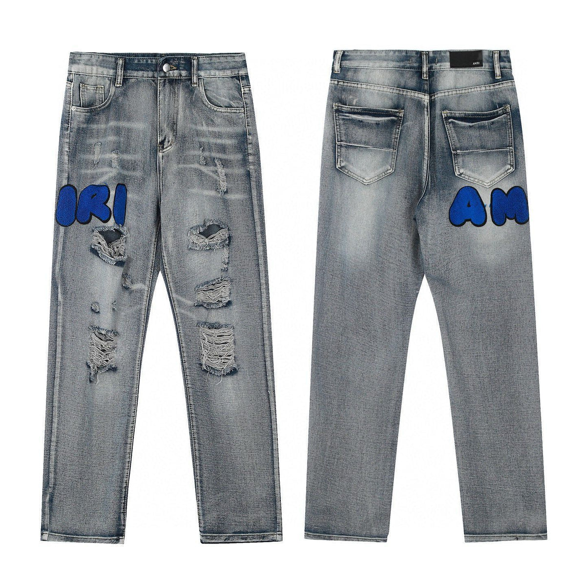 Amiri Black Logo Patch Jeans