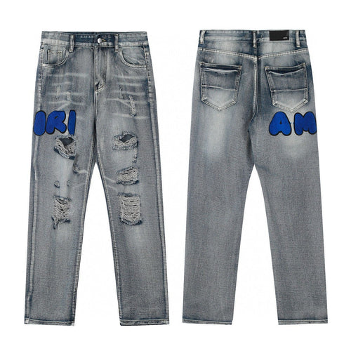 Amiri Black Logo Patch Jeans