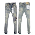 Purple Brand Light Wash Vertical Logo Jeans