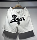 Amiri White Logo Shorts