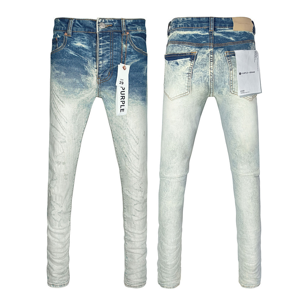 Purple Brand Light Wash Clean Skinny Jeans