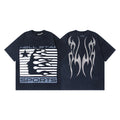 Hellstar Black Silver Sport Flame T-Shirt