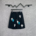 Chrome Hearts Black Cross Print Shorts