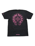 Chrome Hearts Black Pink Horseshoe T-Shirt
