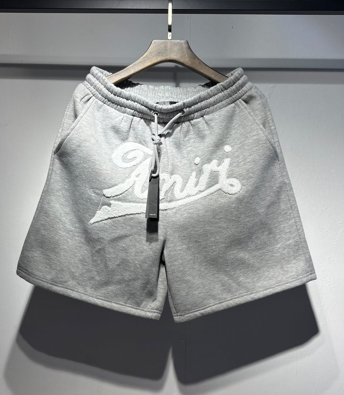 Amiri Grey Logo Shorts