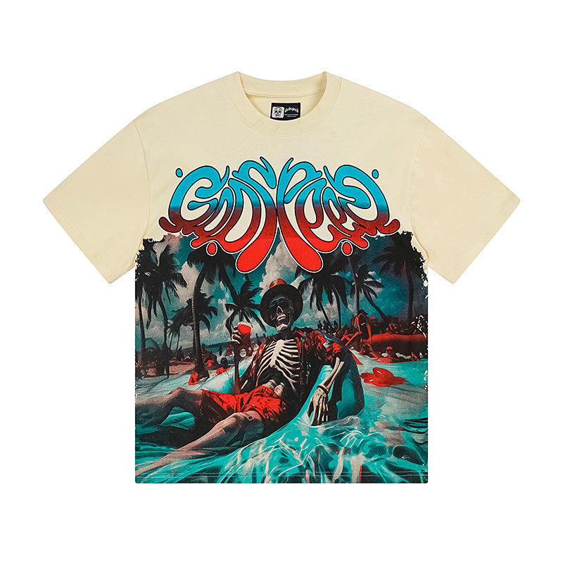 Godspeed Tropical Rider Graphic Tee - Cream