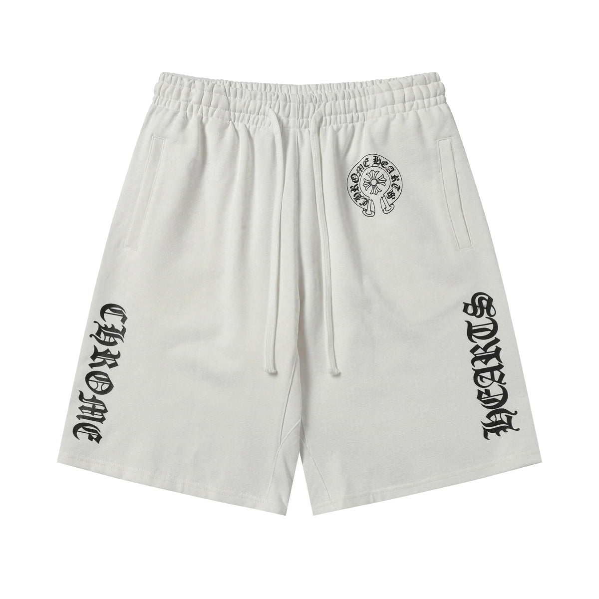 Chrome Hearts White Script Logo Shorts