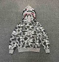 BAPE Shark Full-Zip Hoodie Grey Camo