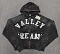 Valley Rhinestone Zip Hoodie - Black