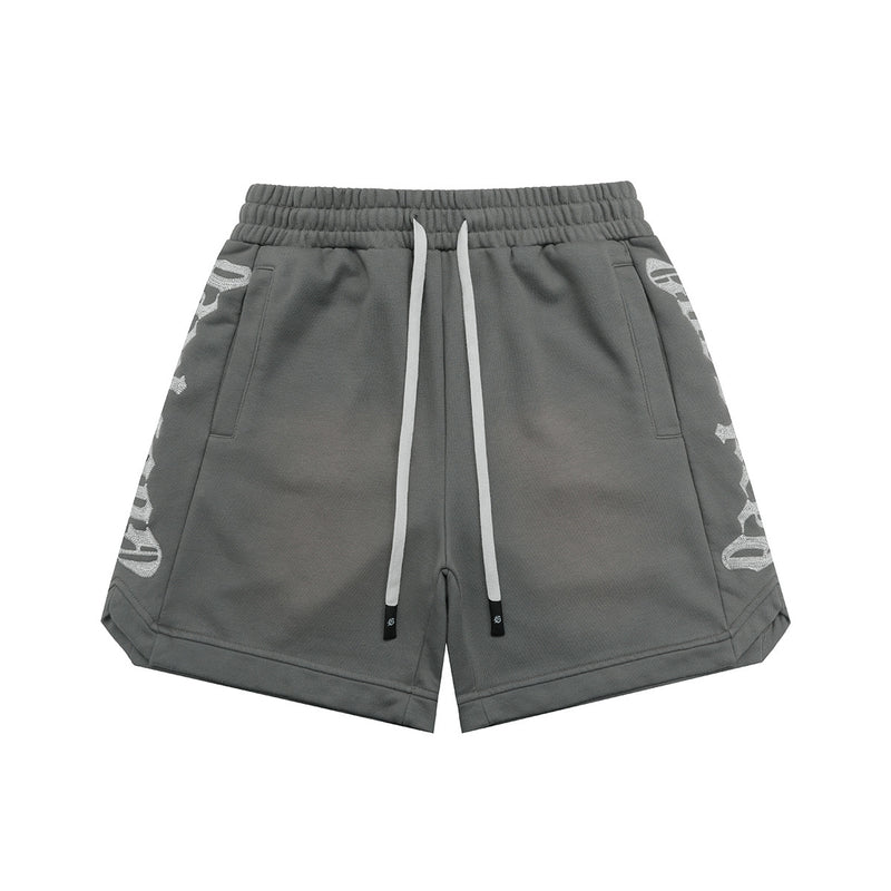 Chrome Hearts Grey White Side Script Sweat Shorts