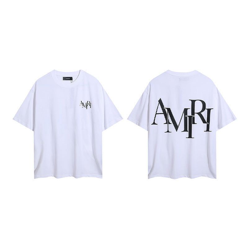 Amiri White Front and Back Logo T-Shirt