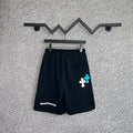 Chrome Hearts Blue and White Cross Sweat Shorts - Black