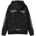 Chrome Hearts Black Tonal Cross Zip Hoodie