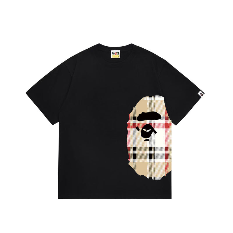 BAPE Check Ape Head T-Shirt - Black