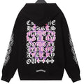 Chrome Hearts Black Pink Script Hoodie