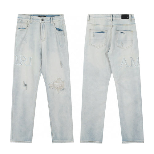 Amiri Light Wash Distressed Jeans