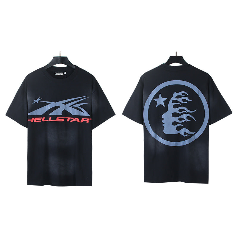 Hellstar Black Red Sport Flame T-Shirt
