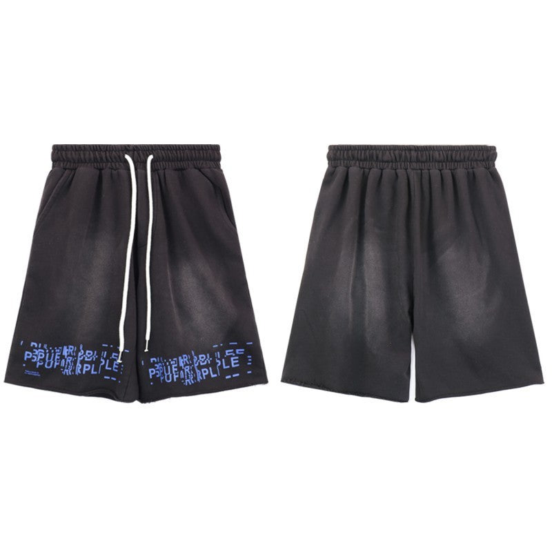 Purple Brand Black Gradient Logo Shorts