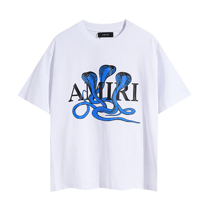 Amiri White Snake Logo T-Shirt