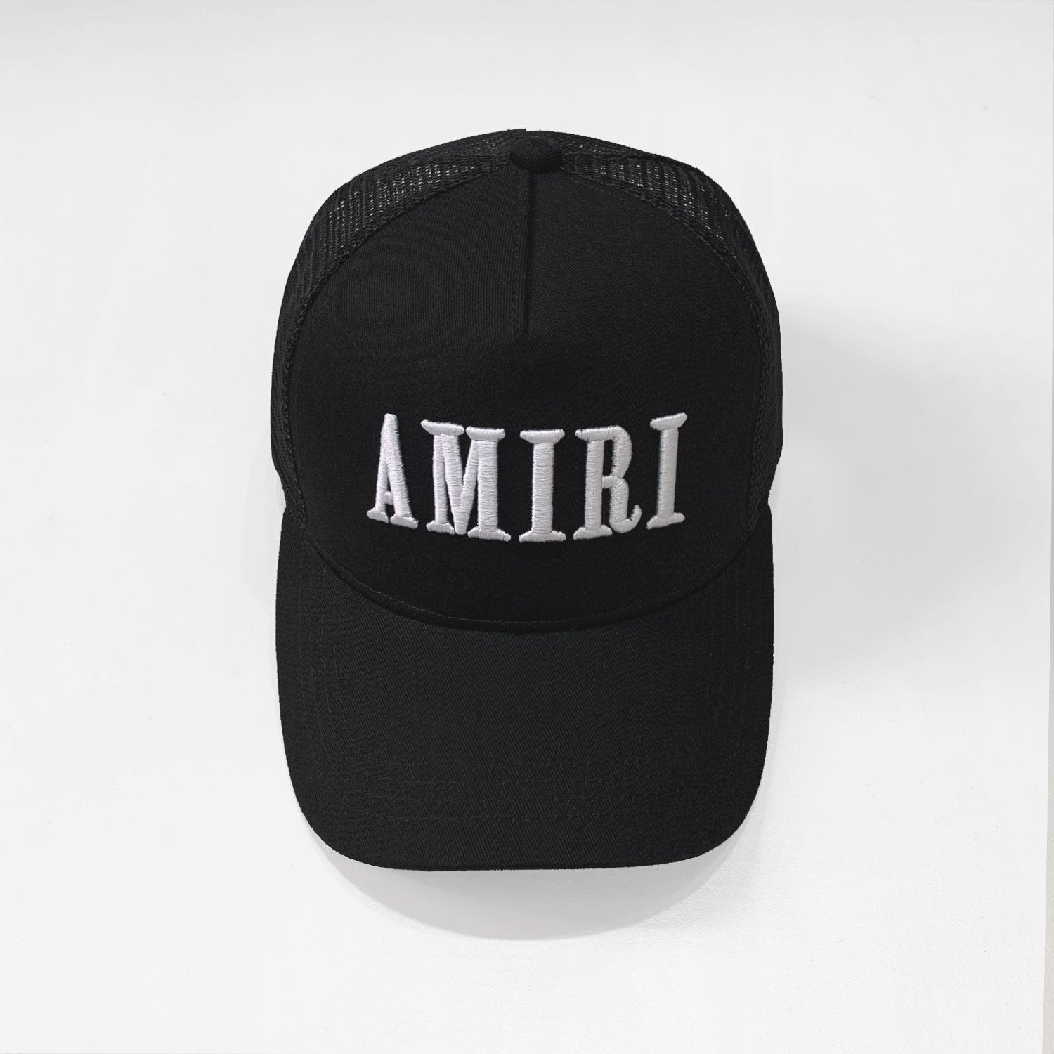 Amiri Black Classic Logo Trucker Hat