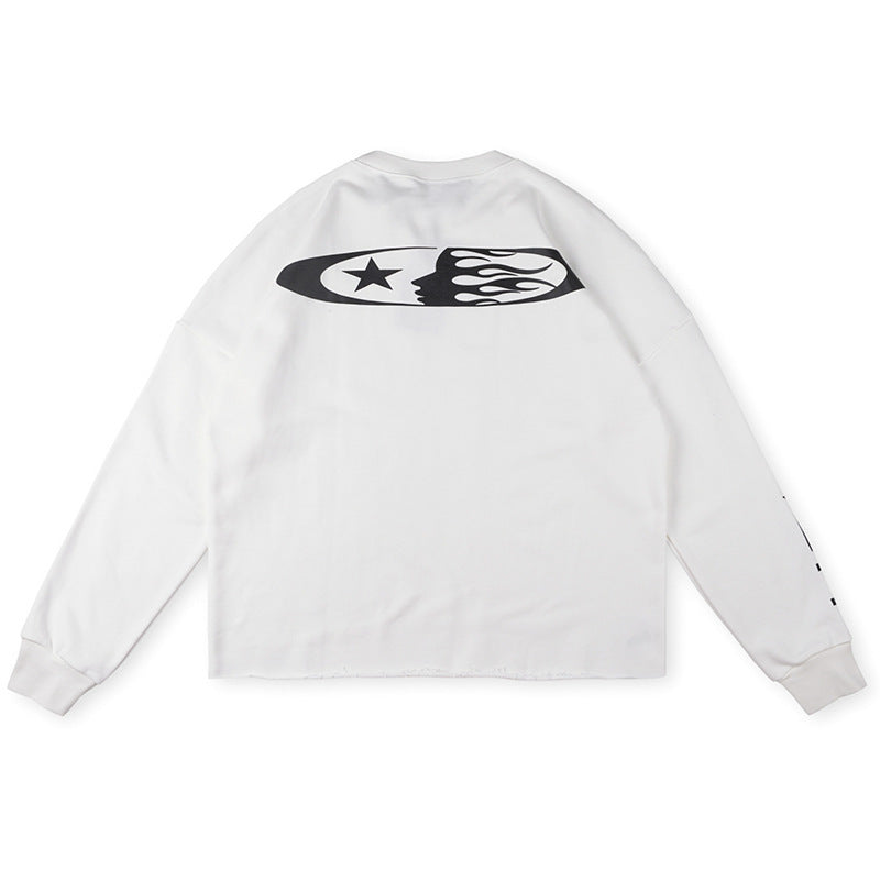 Hellstar White Black Sport Logo Long Sleeve Shirt