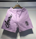 Amiri Pink Logo Shorts